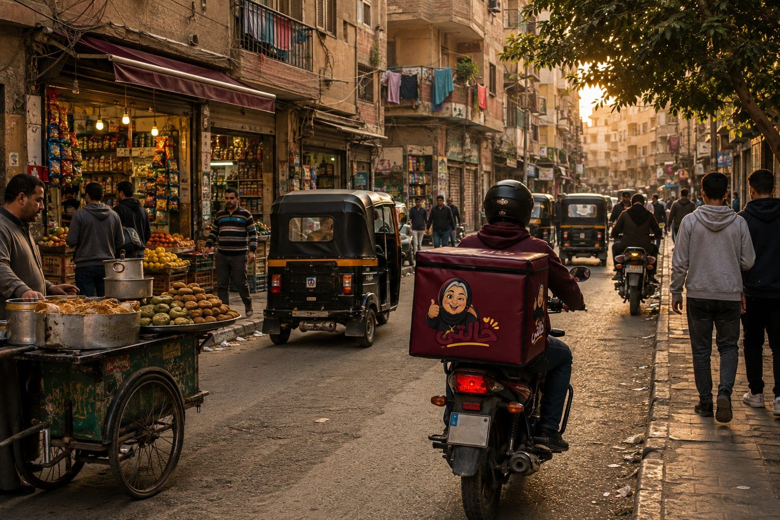 محلات ومحل توصيل خالتي في شارع مصري
